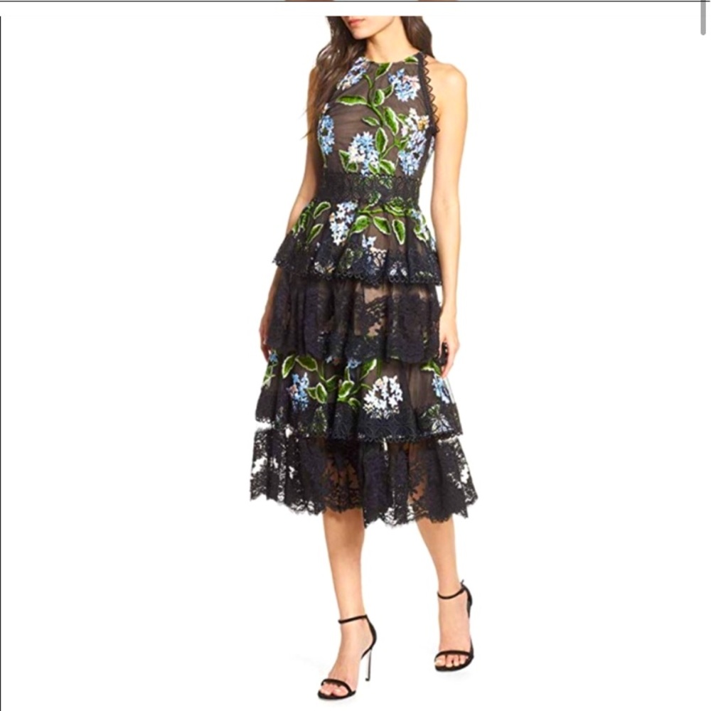 Bronx and Banco Bridget Tiered Cocktail Dress